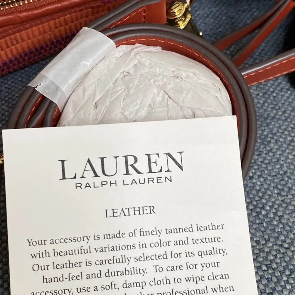 Ralph Lauren Striped Small Kassie Convertible Bag womens